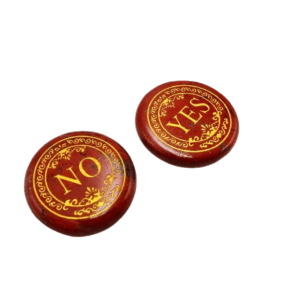 Yes & No Decision Coin - Red Jasper
