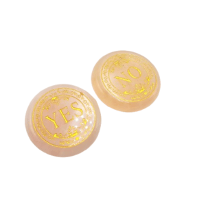Yes & No Decision Coin - Rose Quartz