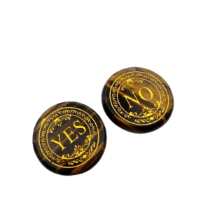 Hello Indigo Halo Online Store Yes & No Decision Coin - Tigers Eye