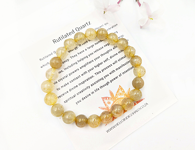 Rutilated Quartz Bangle (8mm) Rutilated Quartz Bangle (8mm)
