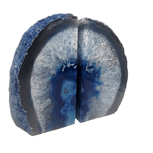 Agate Geode Book Ends (Blue) A 1.84kg