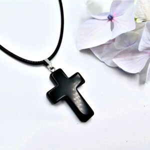 Black Onyx Cross Necklace