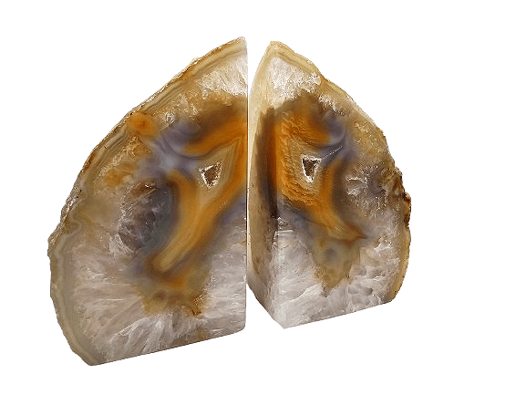 Agate Geode Book Ends (Natural) C (1.4kg) Agate Geode Book Ends (Natural) C (1.4kg)