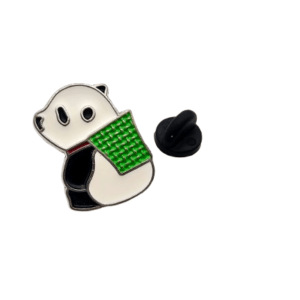 Hello Indigo Halo Online Store Sitting Panda Pin Badge