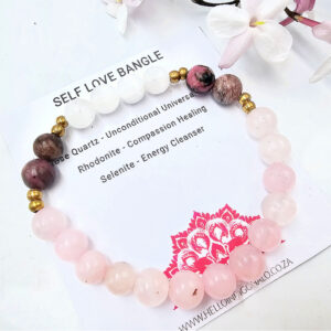 Self Love Gemstone Bangle (8mm)