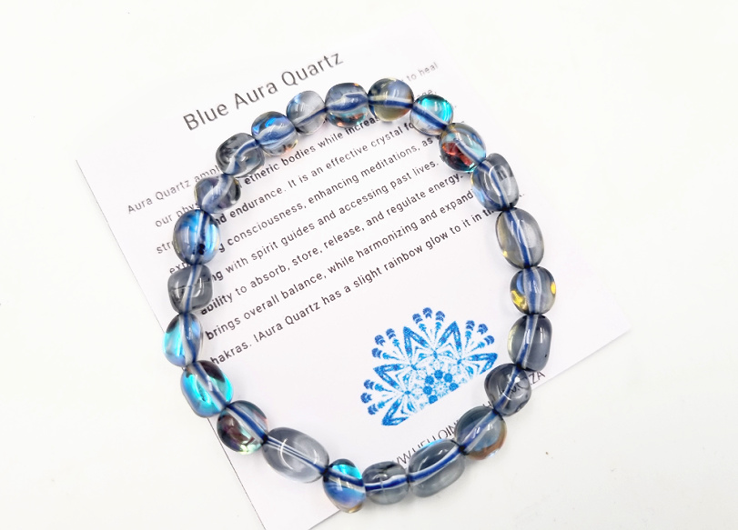 Mermaid Aura Gemstone Nugget Bangle Mermaid Aura Gemstone Nugget Bangle