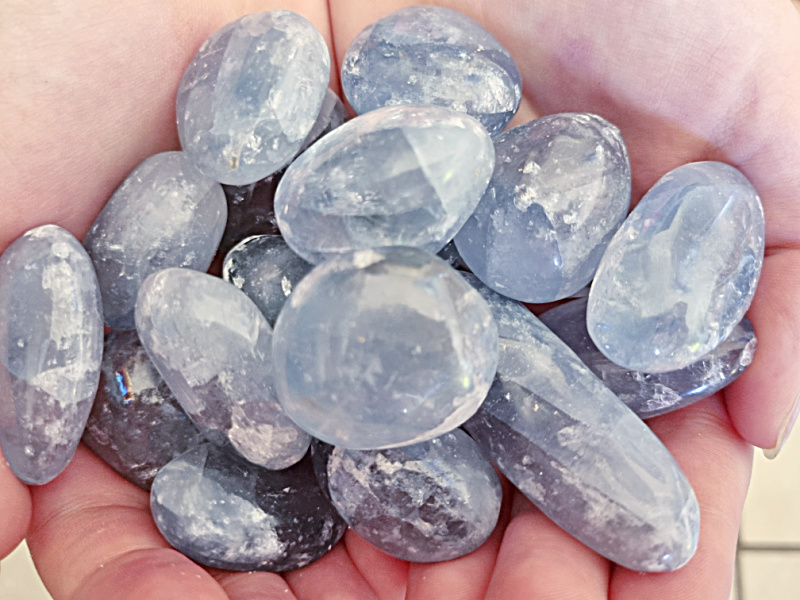 Celestite Tumble Stones Celestite Tumble Stones