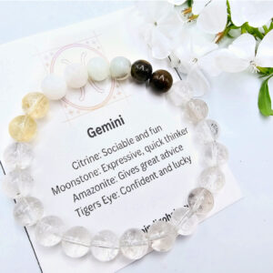 Gemini Zodiac Gemstone Bangle (21 May - 21 June)
