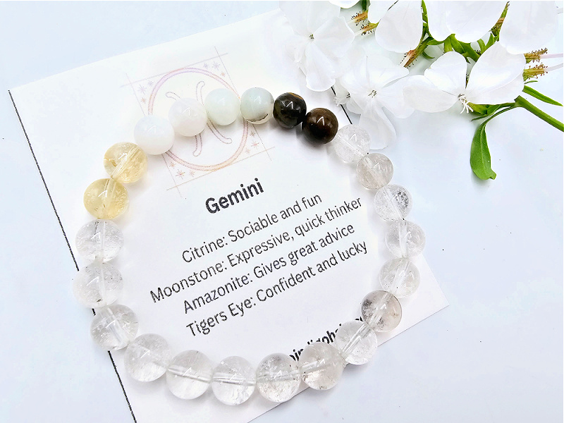 Gemini Zodiac Gemstone Bangle (21 May - 21 June) Gemini Zodiac Gemstone Bangle (21 May - 21 June)